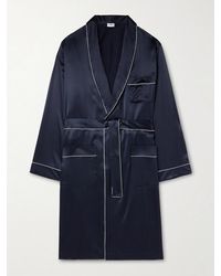 Zimmerli of Switzerland - Belted Silk-satin Robe - Lyst