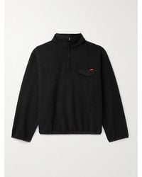 CHERRY LA - Ripstop-trimmed Logo-embroidered Fleece Half-zip Jacket - Lyst