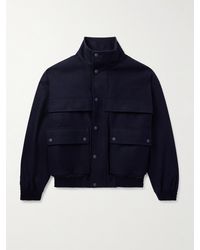 Loro Piana - Tristar Wool And Cashmere-Blend Flannel Bomber Jacket - Lyst