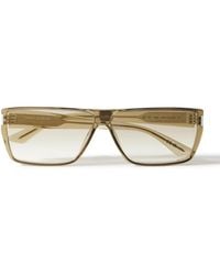 Saint Laurent - Rectangular-Frame Acetate Sunglasses - Lyst