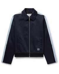 Loewe - Webbing-Trimmed Cotton-Blend Twill Track Jacket - Lyst