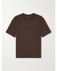 Lemaire - Cotton And Linen-Blend Jersey T-Shirt - Lyst