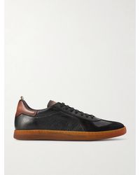 Officine Creative - Militia 001 Suede-trimmed Full-grain Deerskin Sneakers - Lyst