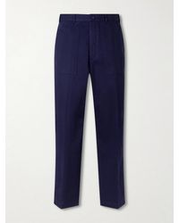 Ralph Lauren - Straight-leg Cotton-blend Twill Trousers - Lyst