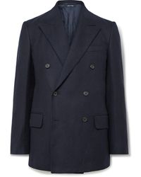 Dunhill - Double-breasted Wool And Cashmere-blend Blazer - Lyst