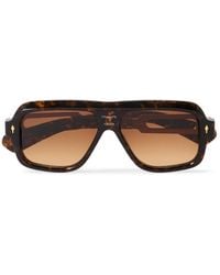 Jacques Marie Mage - Glenn Gould Fugue Aviator-Style Tortoiseshell Acetate And-Tone Sunglasses - Lyst