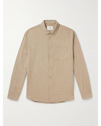 Folk - Button-down Collar Cotton-flannel Shirt - Lyst