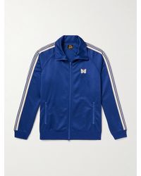 Needles - Webbing-trimmed Logo-embroidered Tech-jersey Track Jacket - Lyst