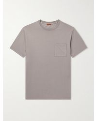 Barena - T-shirt in jersey di cotone Supima tinta in capo Giro - Lyst