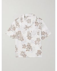 Onia - Air Hemd aus einer Leinen-Lyocell-Mischung mit Blumenprint und wandelbarem Kragen - Lyst