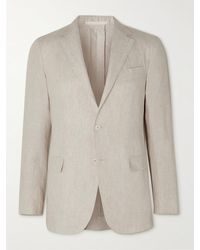 Kingsman - Unstructured Linen Suit Jacket - Lyst