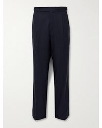 STÒFFA - Straight-Leg Pleated Wool Trousers - Lyst