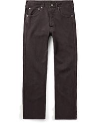 Visvim - Fluxus Slim-fit Straight-leg Garment-dyed Cotton-corduroy Trousers - Lyst