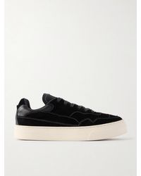 Omni - Matta Leather-Trimmed Suede Sneakers - Lyst