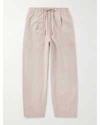 STORY mfg. - Geo Wide-Leg Organic Cotton-Jersey Sweatpants - Lyst