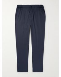 Etro - Straight-leg Cotton-blend Poplin Trousers - Lyst