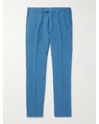 Boglioli - Slim-Fit Straight-Leg Linen Suit Trousers - Lyst
