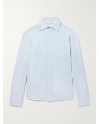 STÒFFA - Cotton And Silk-blend Polo Shirt - Lyst