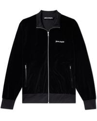 Palm Angels - Logo-embroidered Cotton-blend Velour Track Jacket - Lyst