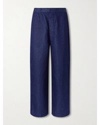 Orslow - U.s. Navy Straight-leg Linen Trousers - Lyst