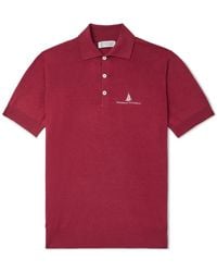 Brunello Cucinelli - Slim-fit Logo-embroidered Silk And Cotton-blend Polo Shirt - Lyst