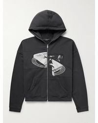 Enfants Riches Deprimes - Holy Bible Assemblage Printed Cotton-jersey Zip-up Hoodie - Lyst