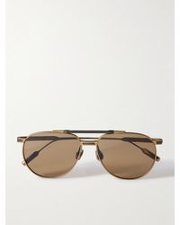 Brunello Cucinelli - Aviator-Style Metal Sunglasses - Lyst