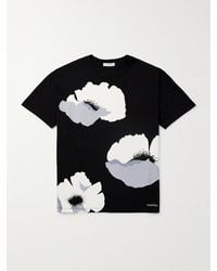 Valentino Garavani - T-shirt in jersey di cotone floreale - Lyst
