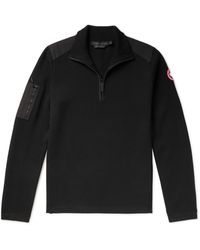 Canada Goose Wool Stormont Quarter - Zip Sweater in Black for Men 