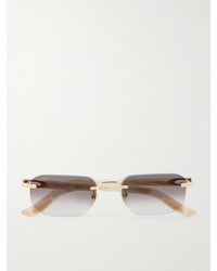 Cartier - Signature C Square-frame Gold-tone And Acetate Sunglasses - Lyst