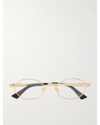 Bottega Veneta - Stretch Panthos Oval-Frame-Tone Optical Glasses - Lyst