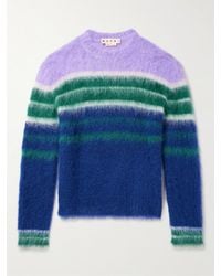 Marni - Striped Mohair-blend Sweater - Lyst