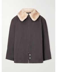 Enfants Riches Deprimes - Viktor Shearling-Trimmed Padded Cotton-Twill Jacket - Lyst
