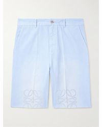 Loewe - Paula's Ibiza Straight-Leg Cotton-Twill Shorts - Lyst