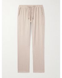 Thom Sweeney - Straight-leg Linen Drawstring Trousers - Lyst