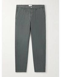 MR P. - Daniel Tapered Pleated Organic Cotton-Canvas Trousers - Lyst