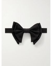 De Petrillo - Pre-Tied Silk And Cotton-Blend Twill Bow-Tie - Lyst
