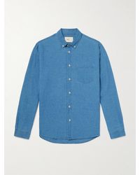 Folk - Anniversary Hemd aus Chambray aus einer Leinen-Baumwollmischung mit Button-Down-Kragen - Lyst