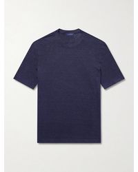 Thom Sweeney - Linen-blend T-shirt - Lyst