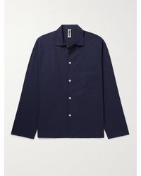 Tekla - Camp-collar Organic Cotton-poplin Pyjama Shirt - Lyst