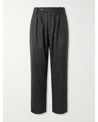 A.P.C. - Renato Straight-Leg Pleated Wool-Blend Trousers - Lyst
