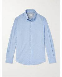 Brunello Cucinelli - Slim-fit Button-down Cotton-flannel Shirt - Lyst