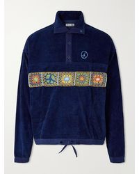 STORY mfg. - Polite Oversized Embroidered Appliquéd Organic Cotton-Corduroy Sweatshirt - Lyst
