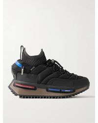 Moncler Genius - Adidas Originals Nmd Runner Stretch Jersey-Trimmed Quilted Gore-Tex High-Top Sneakers - Lyst