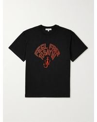 JW Anderson - Embroidered Cotton-jersey T-shirt - Lyst
