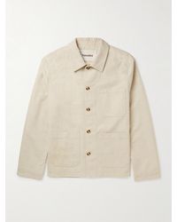 Nanushka - Saon Cotton And Linen-Blend Twill Jacket - Lyst