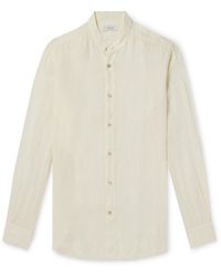 Boglioli - Grandad-Collar Linen Shirt - Lyst