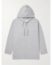 Jil Sander - Textured-Cotton Hooded Jacket - Lyst