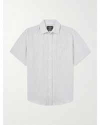 Portuguese Flannel - Aaron Striped Cotton And Linen-Blend Shirt - Lyst