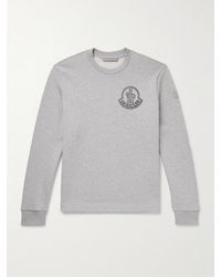 Moncler - Logo-Print Appliquéd Cotton-Jersey Sweatshirt - Lyst